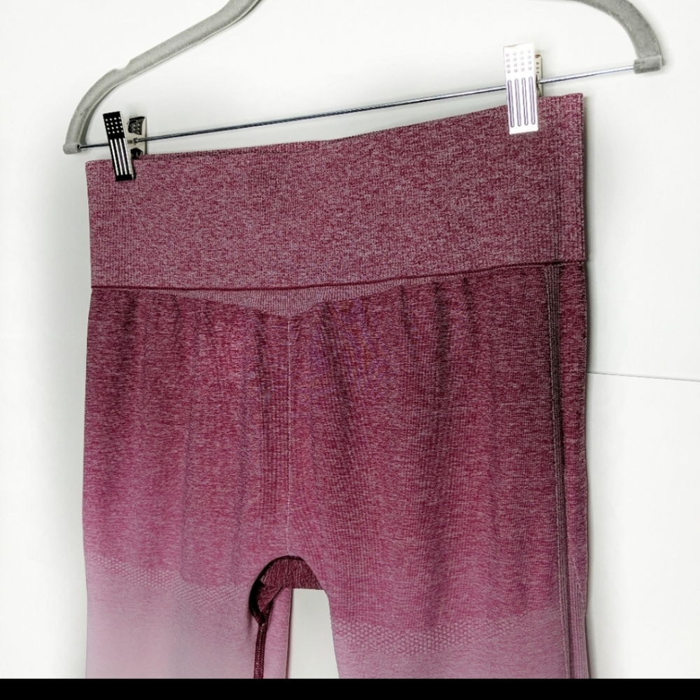 Gymshark Ombre Seamless Leggings Pink Beet Large